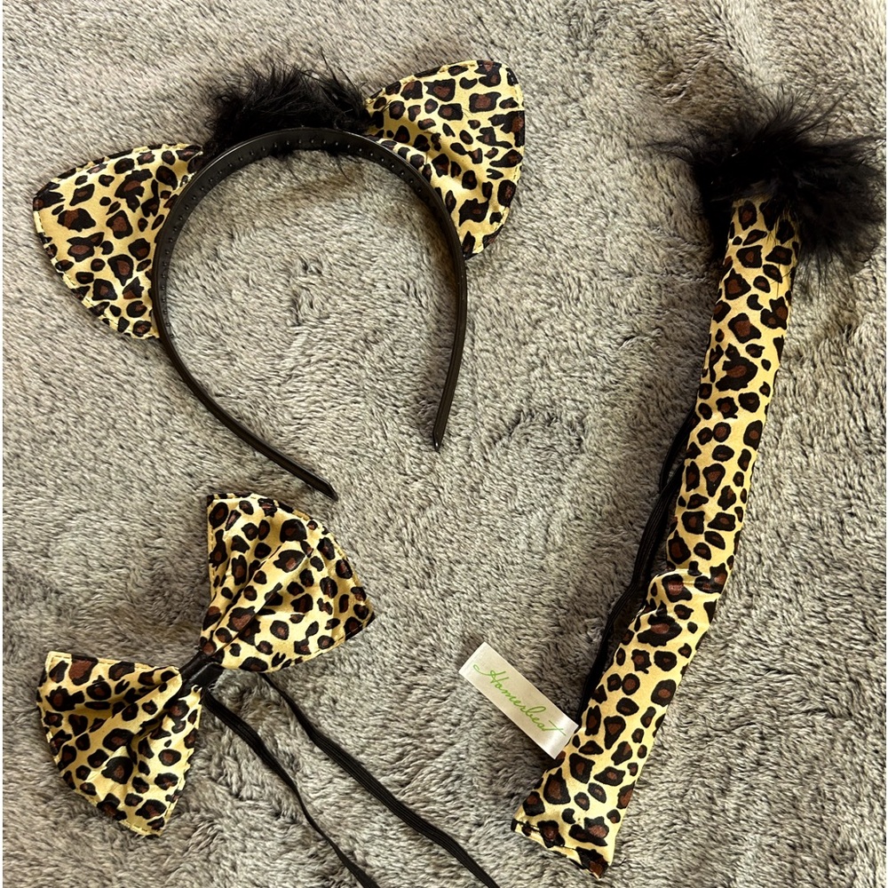 Halloween Kitty Kat Ears, Tail & Bow Tie